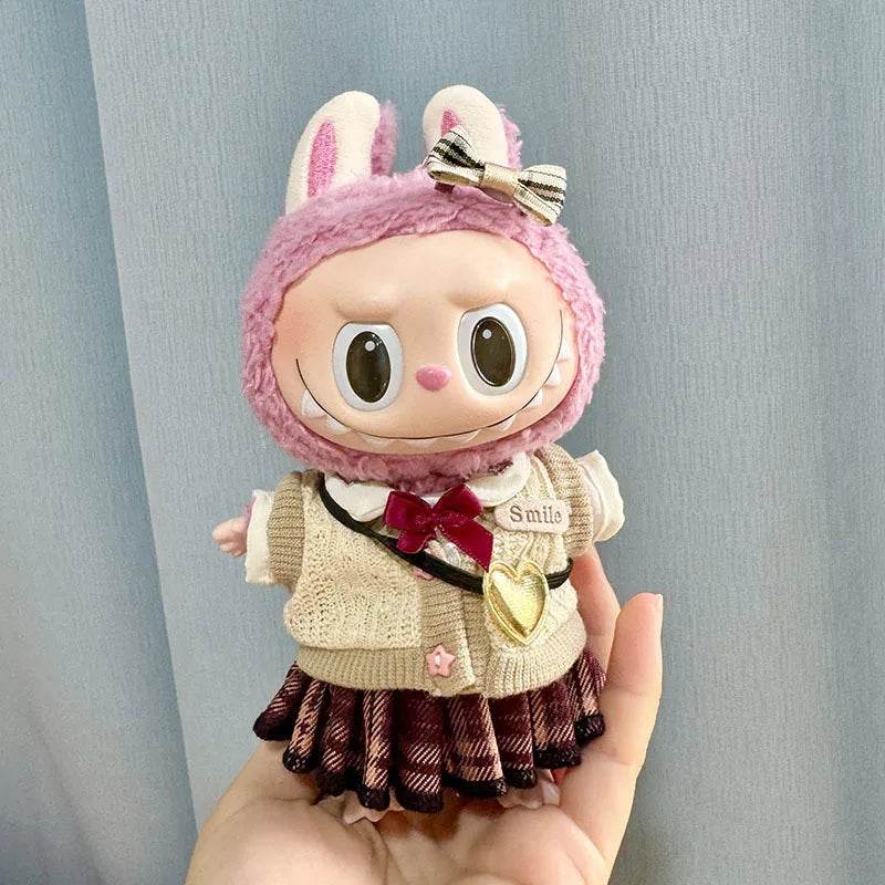 17cm Labubu Clothes Pendant Keychain Doll for JK Skirt Set - ToylandEU