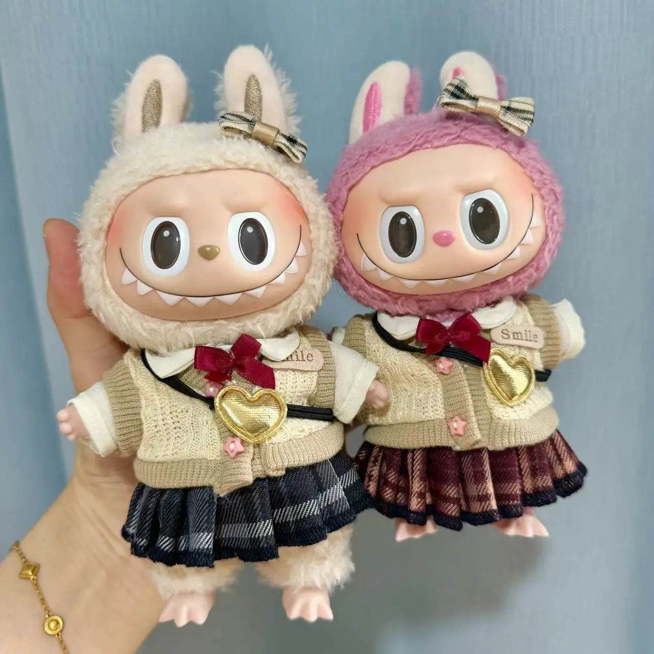 17cm Labubu Clothes Pendant Keychain Doll for JK Skirt Set - ToylandEU