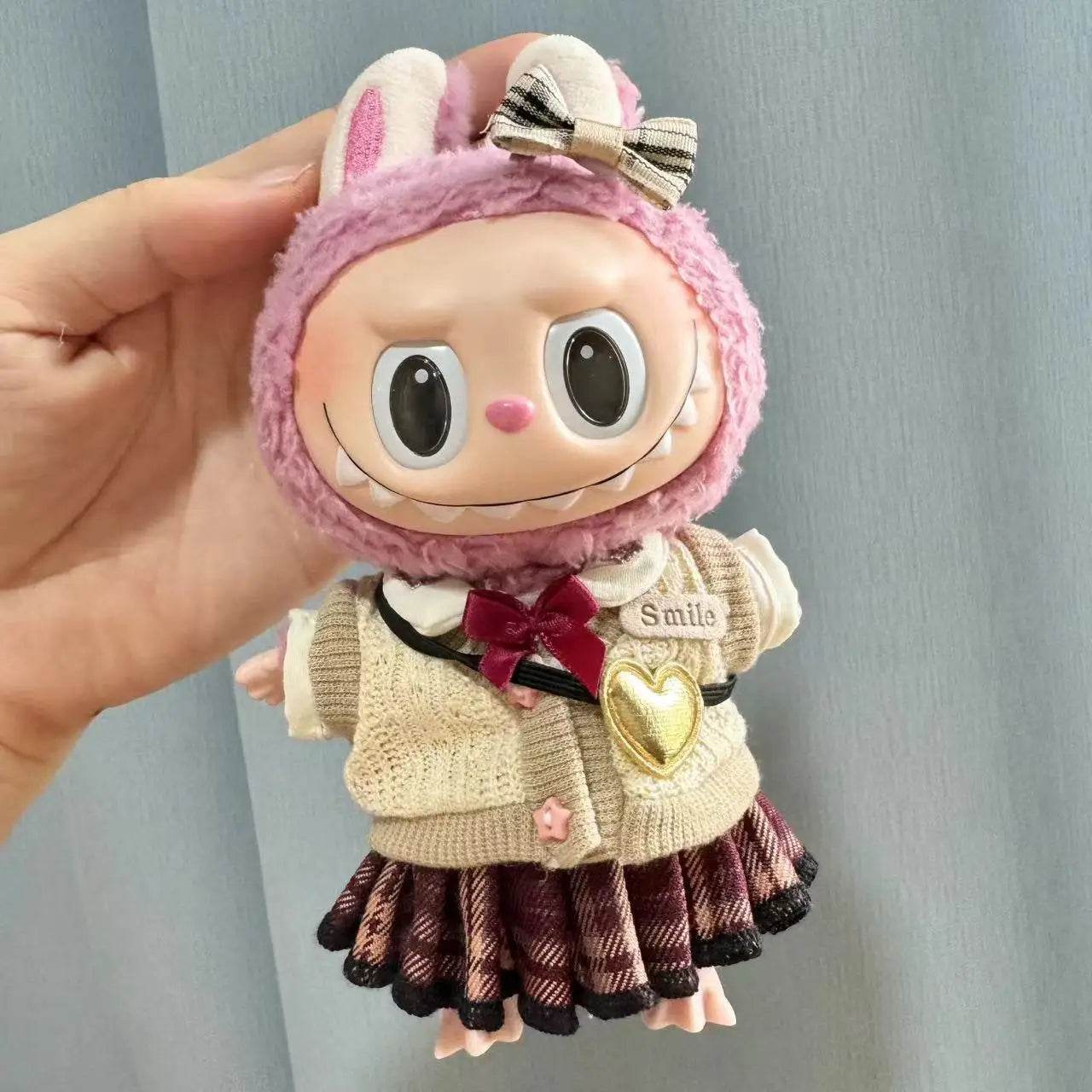 17cm Labubu Clothes Pendant Keychain Doll for JK Skirt Set - ToylandEU