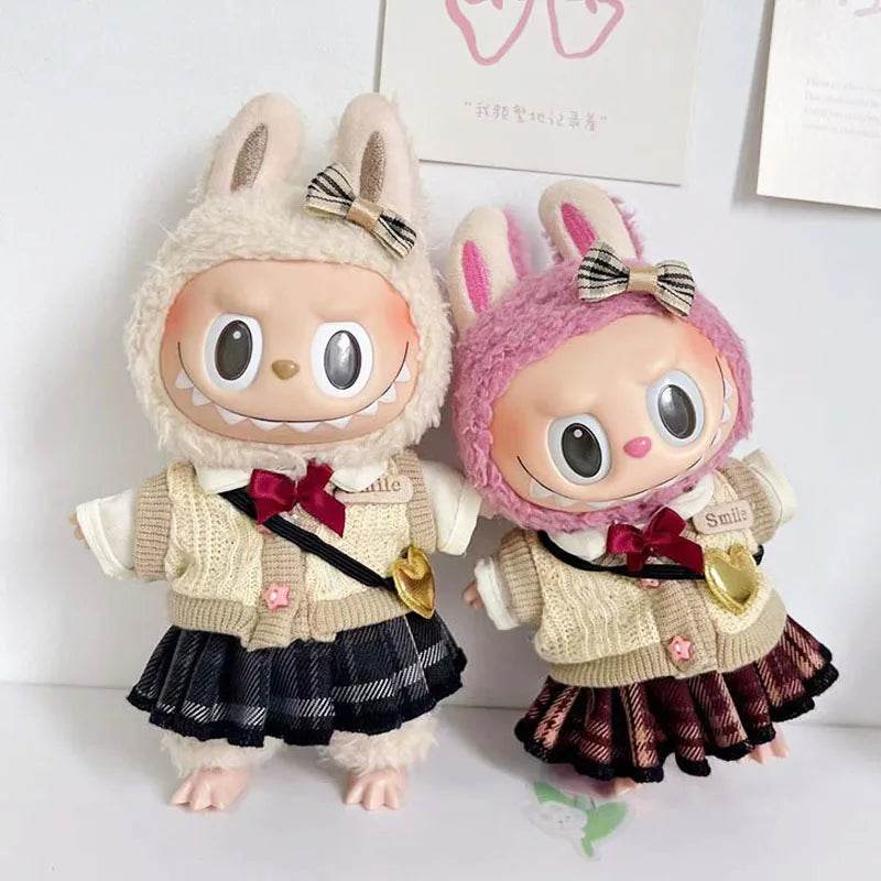 17cm Labubu Clothes Pendant Keychain Doll for JK Skirt Set - ToylandEU