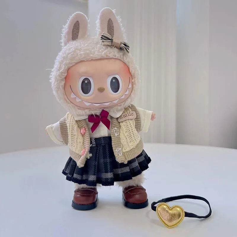 17cm Labubu Clothes Pendant Keychain Doll for JK Skirt Set - ToylandEU