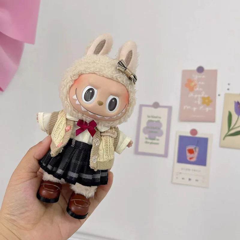 17cm Labubu Clothes Pendant Keychain Doll for JK Skirt Set - ToylandEU