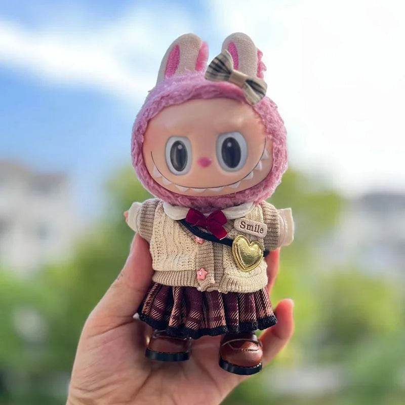 17cm Labubu Clothes Pendant Keychain Doll for JK Skirt Set - ToylandEU