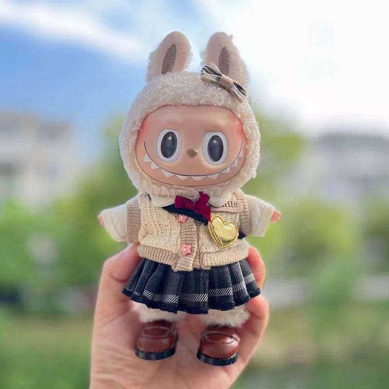 17cm Labubu Clothes Pendant Keychain Doll for JK Skirt Set - ToylandEU