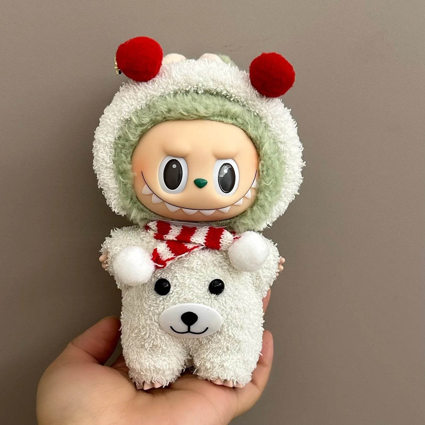 17cm Labubu Doll Clothes Cute Dress Up Toy Mini Plush Accessories British Style Skirt Set Strap Pants Style Kid Gifts - ToylandEU