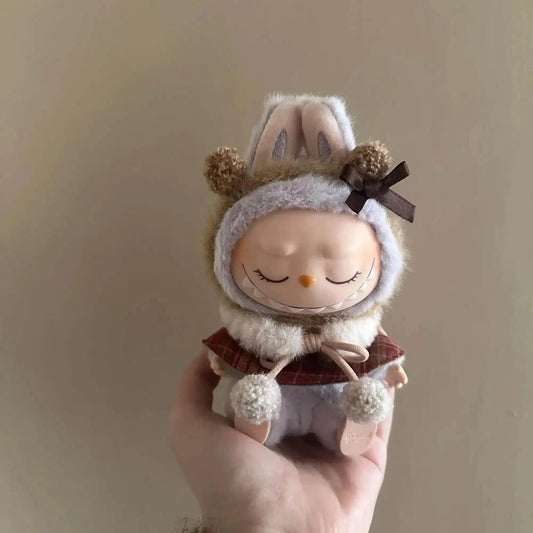  17cm Labubu Doll Clothes Macaron Christmas Plush Cloak -  ToylandEU™