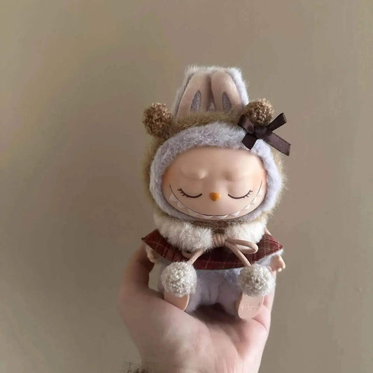  17cm Labubu Doll Clothes Macaron Christmas Plush Cloak -  ToylandEU™
