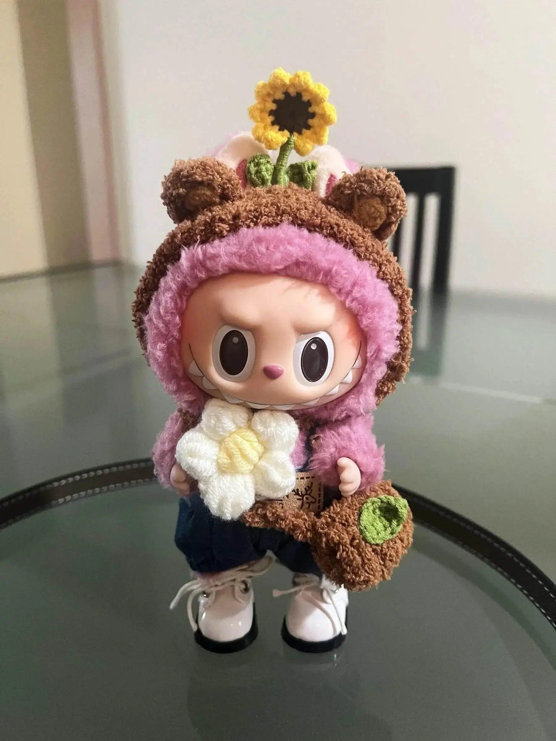  17cm Labubu Doll Clothes Sunflower Red Flower Heartbeat -  ToylandEU™