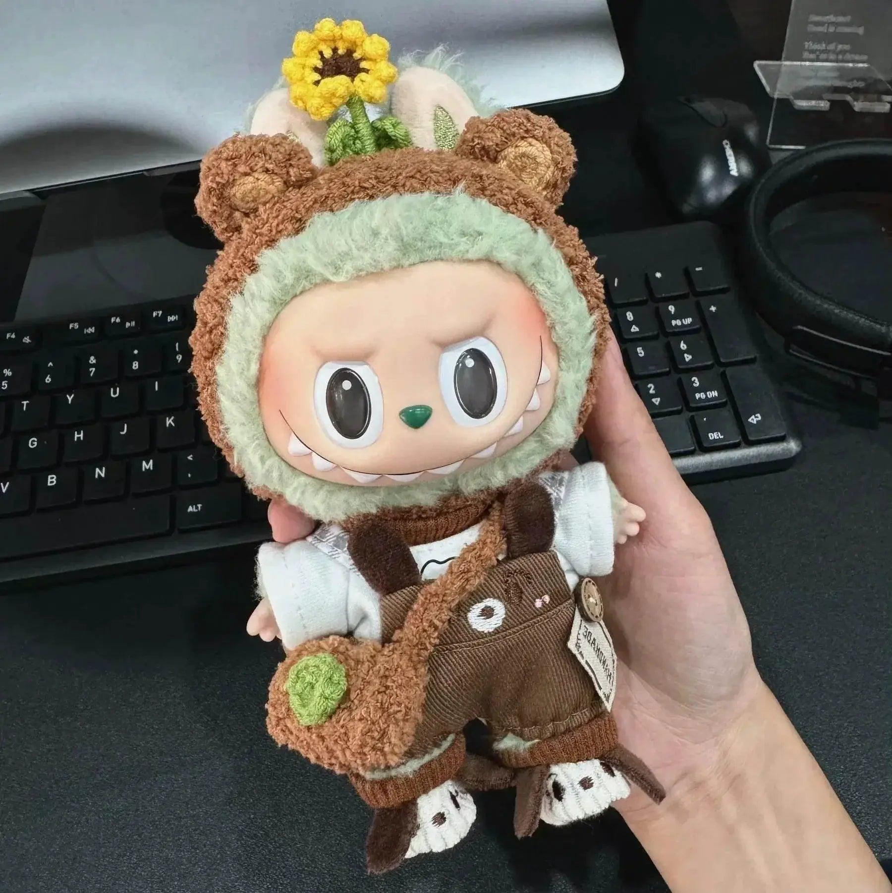 17cm Labubu Doll Clothes Sunflower Red Flower Heartbeat -  ToylandEU™