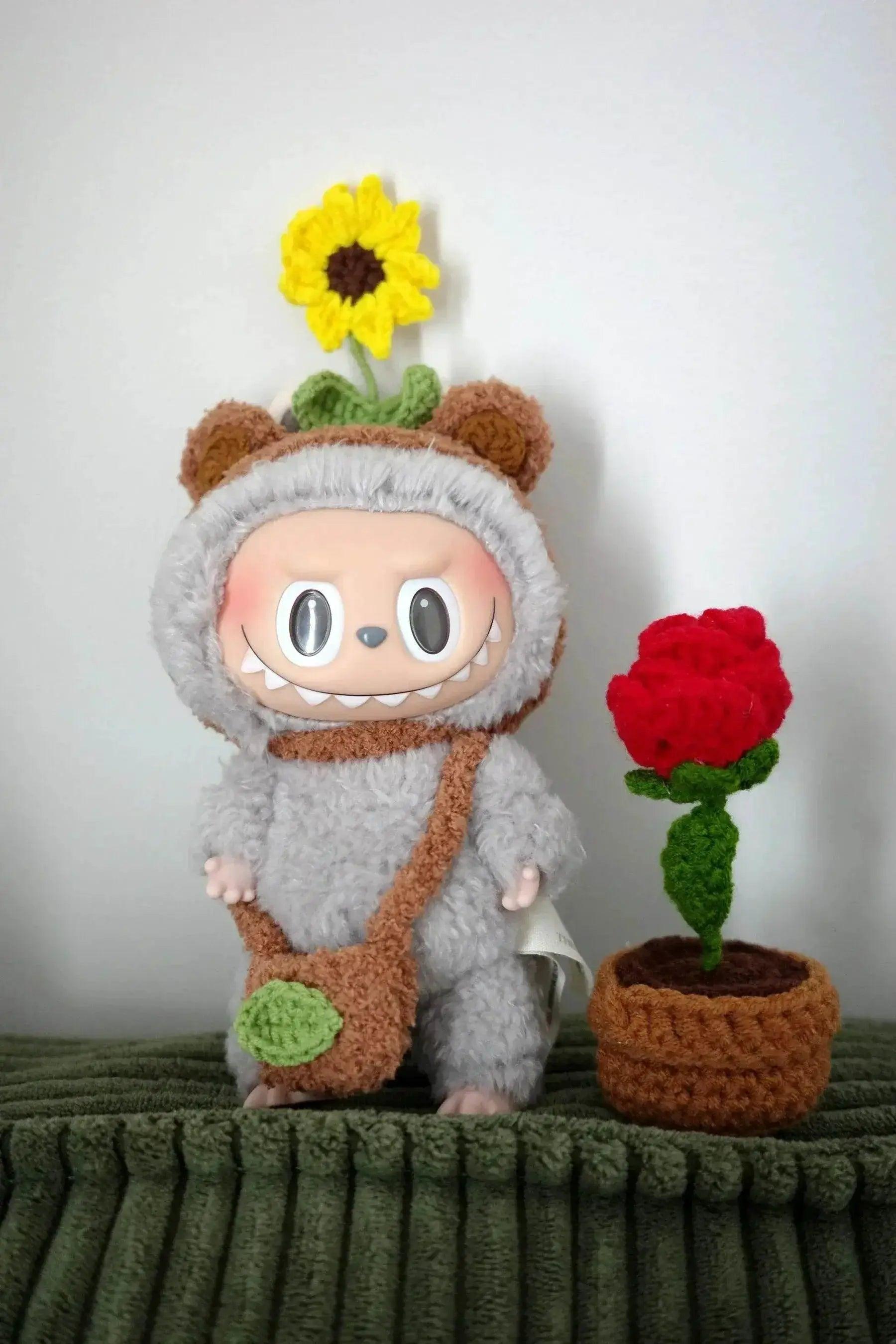 17cm Labubu Doll Clothes Sunflower Red Flower Heartbeat -  ToylandEU™