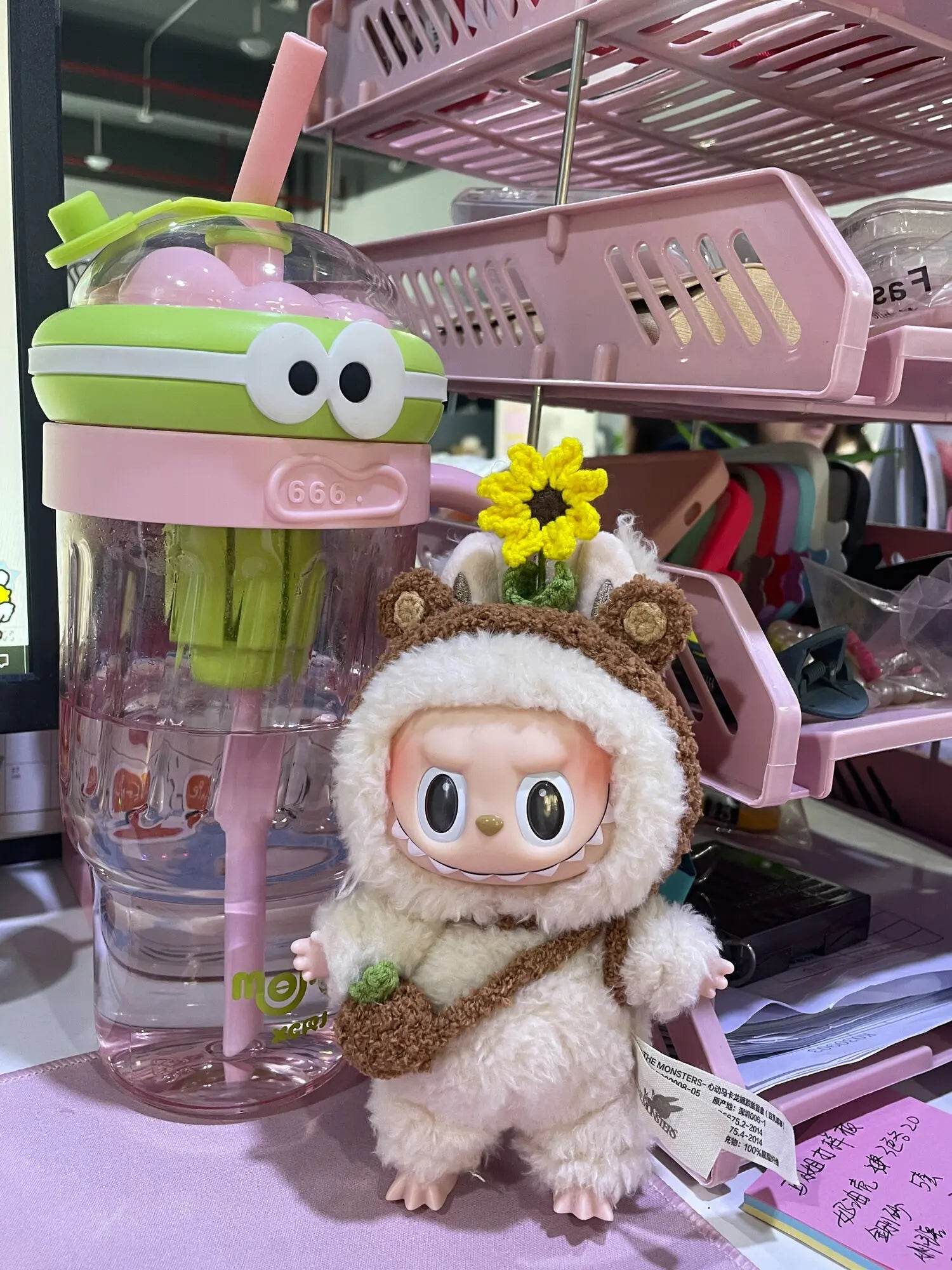 17cm Labubu Doll Clothes Sunflower Red Flower Heartbeat Macaron - ToylandEU