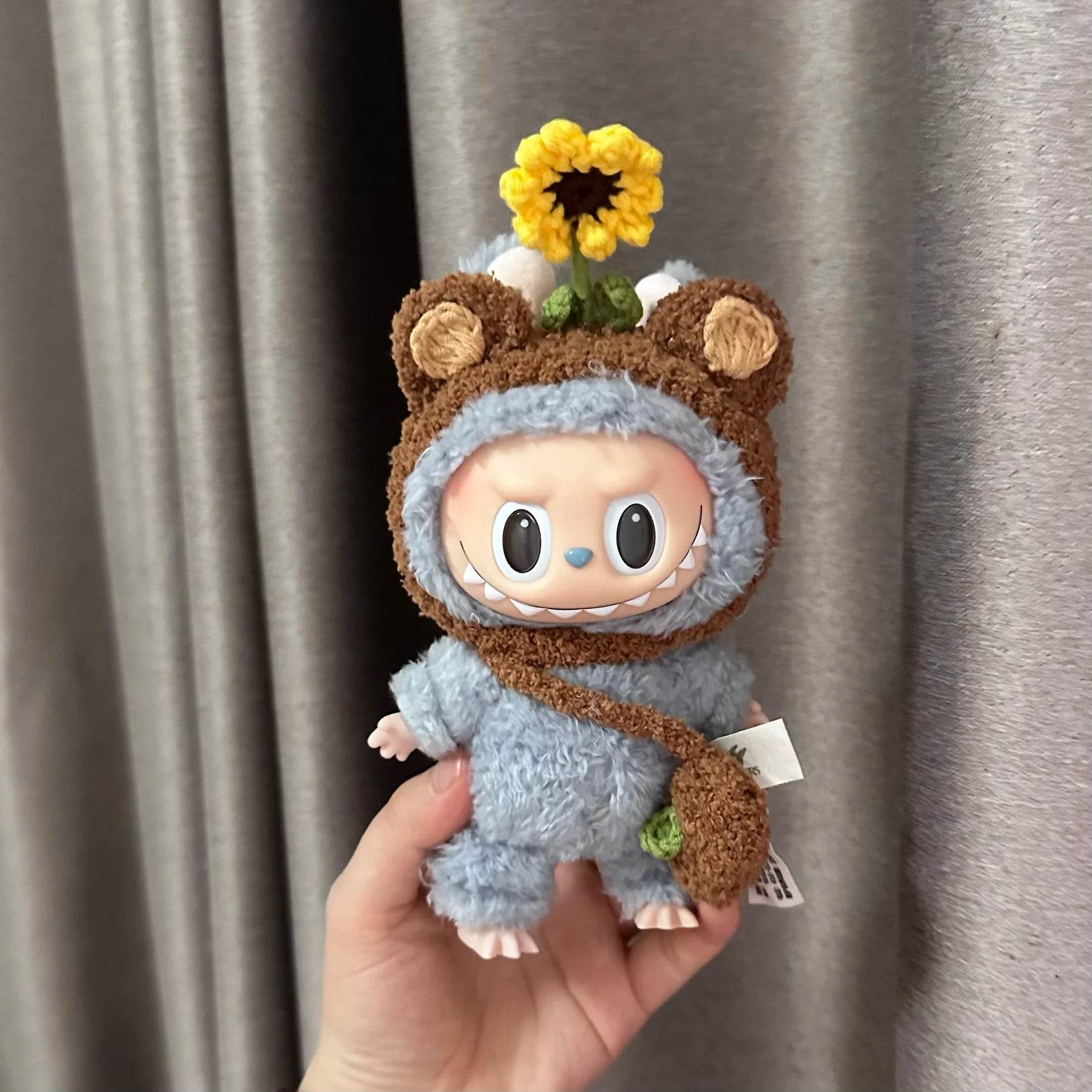 17cm Labubu Doll Clothes Sunflower Red Flower Heartbeat Macaron - ToylandEU