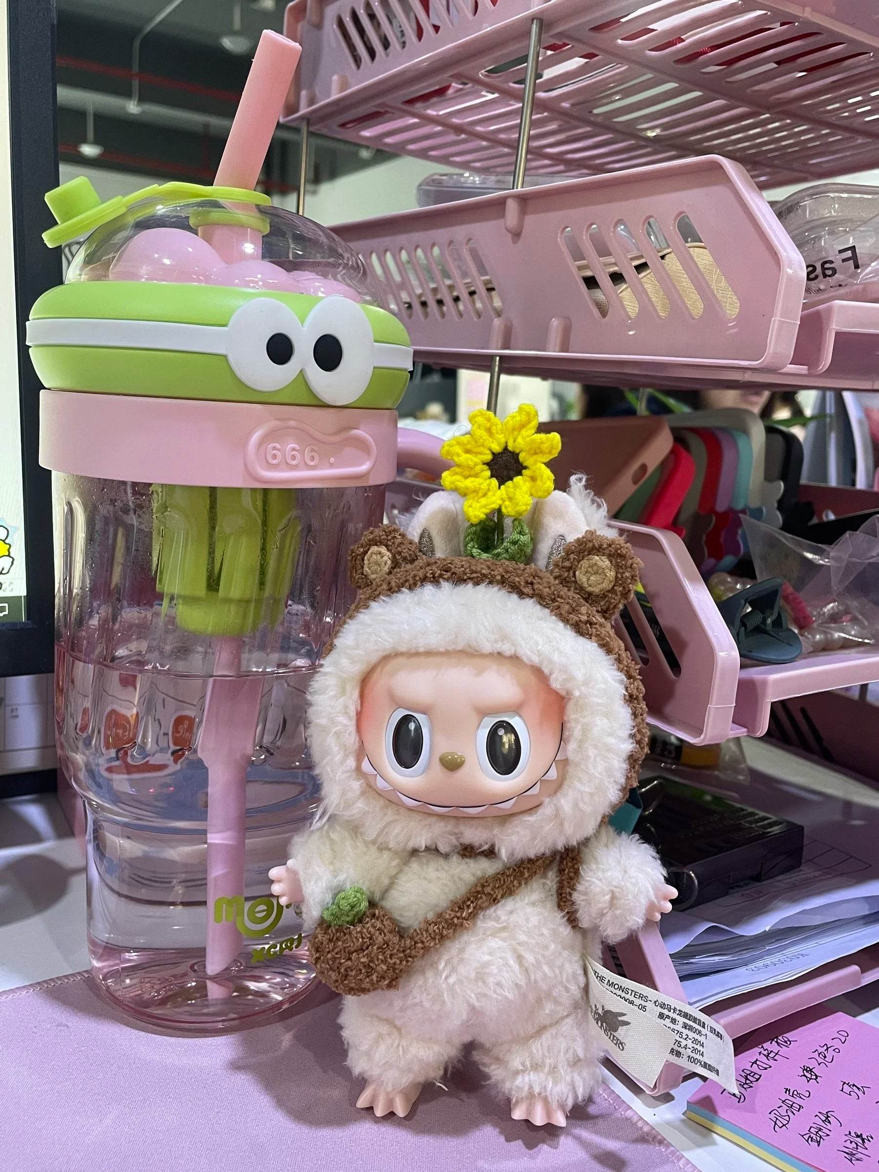 17cm Labubu Doll Clothes Sunflower Red Flower Heartbeat Macaron - ToylandEU