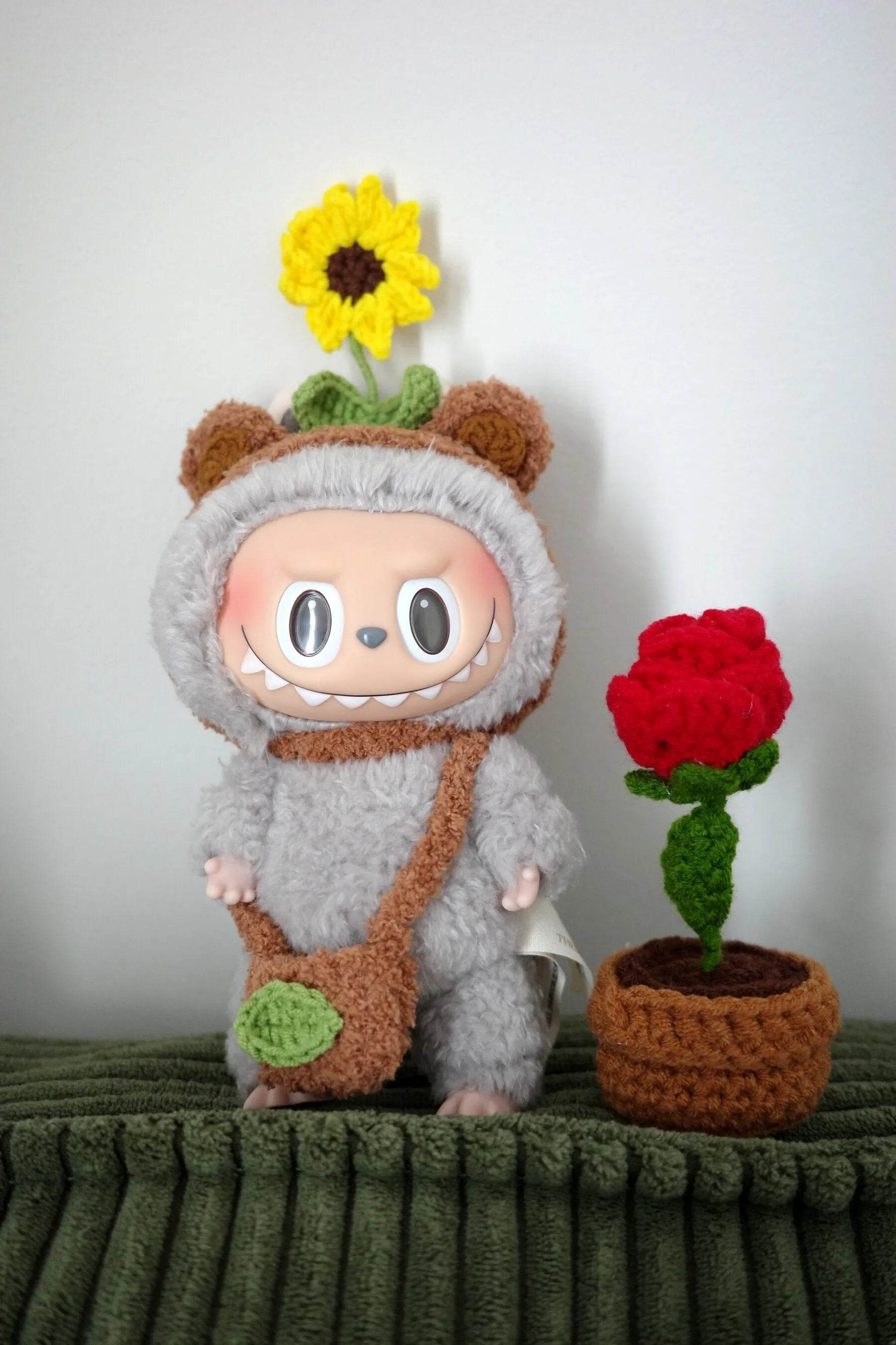 17cm Labubu Doll Clothes Sunflower Red Flower Heartbeat Macaron - ToylandEU