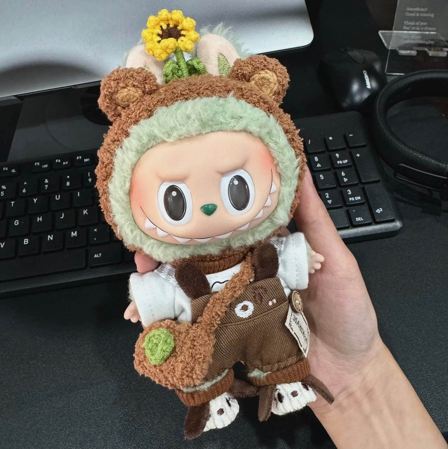 17cm Labubu Doll Clothes Sunflower Red Flower Heartbeat Macaron - ToylandEU