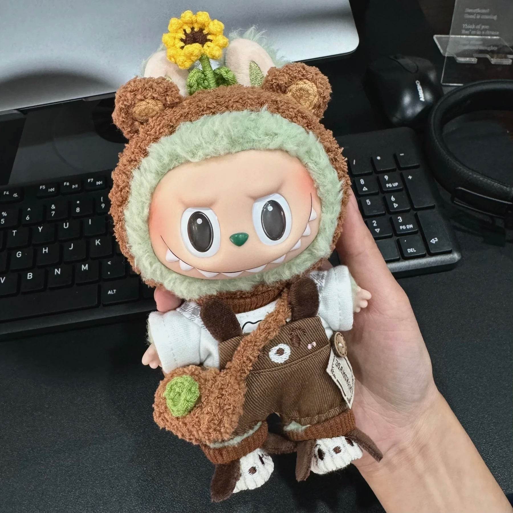 17cm Labubu Doll Clothes Sunflower Red Flower Heartbeat Macaron - ToylandEU