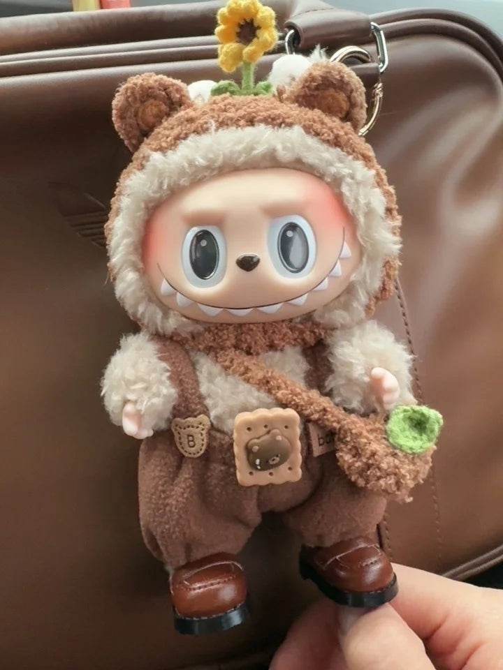 17cm Labubu Doll Clothes Sunflower Red Flower Heartbeat Macaron - ToylandEU