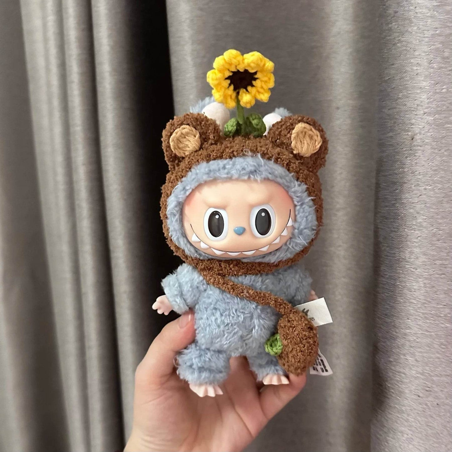 17cm Labubu Doll Clothes Sunflower Red Flower Heartbeat Macaron - ToylandEU