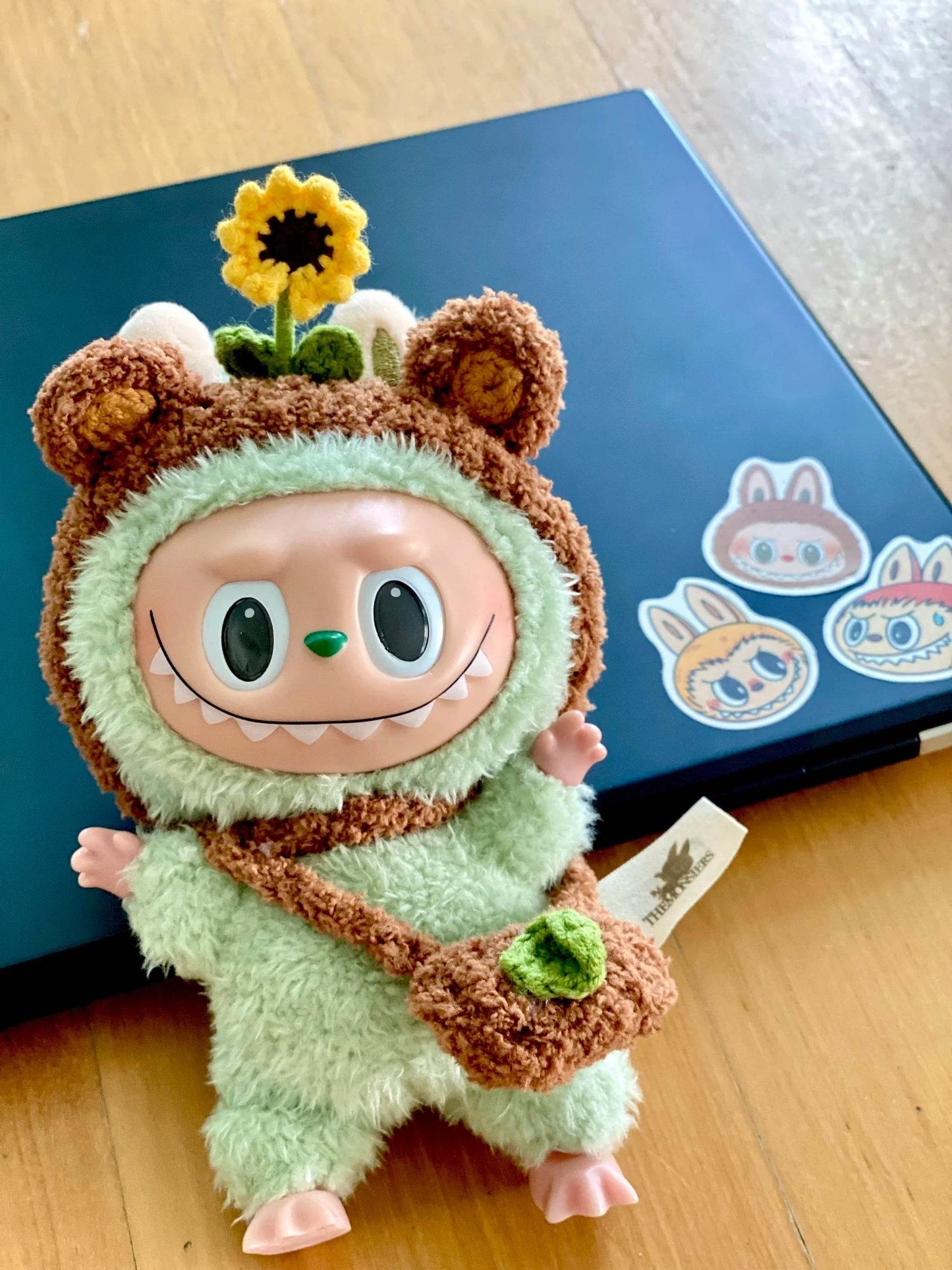 17cm Labubu Doll Clothes Sunflower Red Flower Heartbeat Macaron - ToylandEU