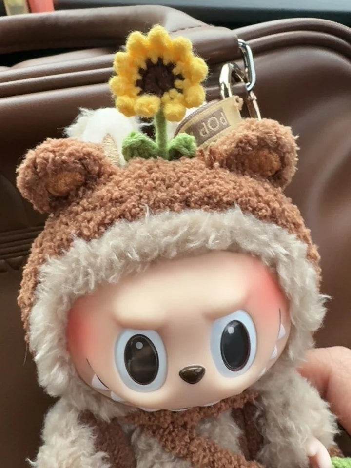 17cm Labubu Doll Clothes Sunflower Red Flower Heartbeat Macaron - ToylandEU