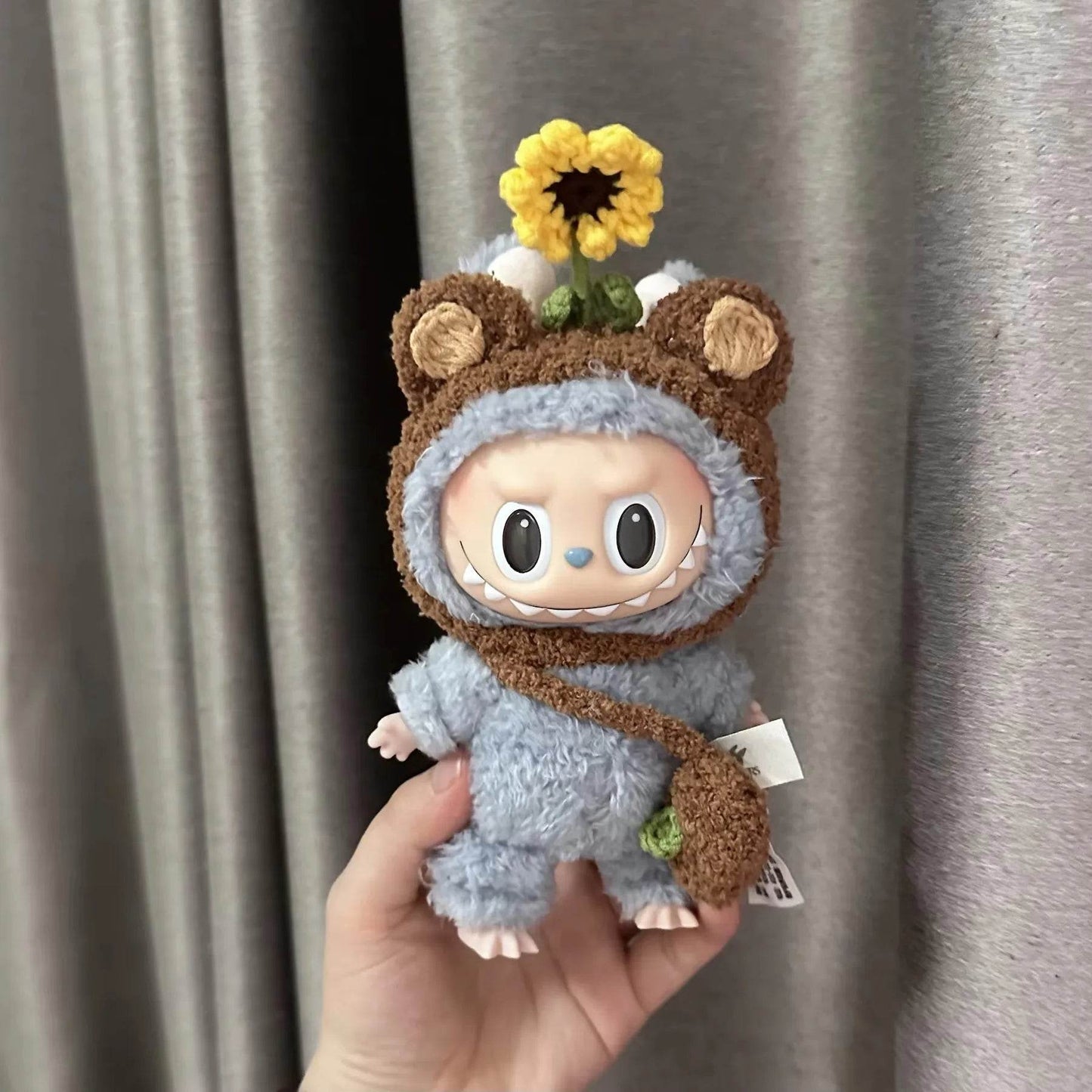 17cm Labubu Doll Clothes Sunflower Red Flower Heartbeat Macaron - ToylandEU