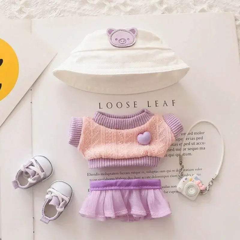 17cm Labubu Doll Clothes Tulle Skirt Set Stylish Outfit - ToylandEU