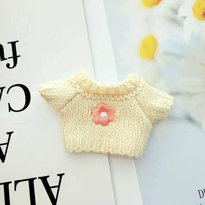  17cm Labubu I II Doll Clothing Pink Blue Flower Sweater -  ToylandEU™