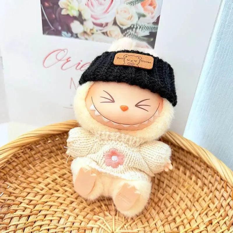  17cm Labubu I II Doll Clothing Pink Blue Flower Sweater -  ToylandEU™
