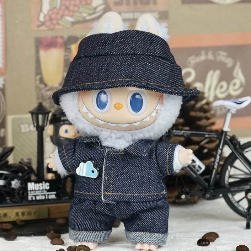 17cm Labubu V3 Denim Outfit Set Fashion Doll Clothing - ToylandEU