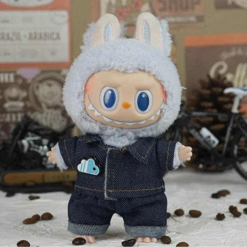 17cm Labubu V3 Denim Outfit Set Fashion Doll Clothing - ToylandEU