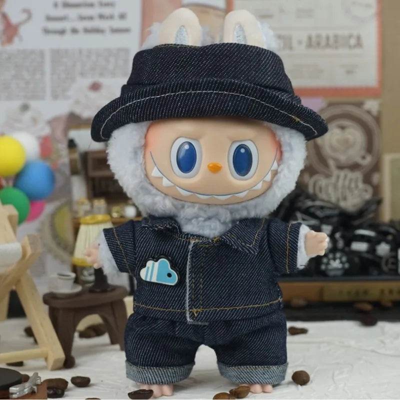 17cm Labubu V3 Denim Outfit Set Fashion Doll Clothing - ToylandEU