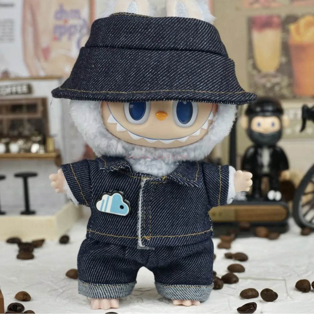 17cm Labubu V3 Denim Outfit Set Fashion Doll Clothing - ToylandEU