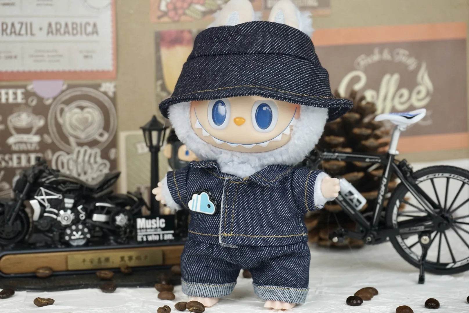 17cm Labubu V3 Denim Outfit Set Fashion Doll Clothing - ToylandEU