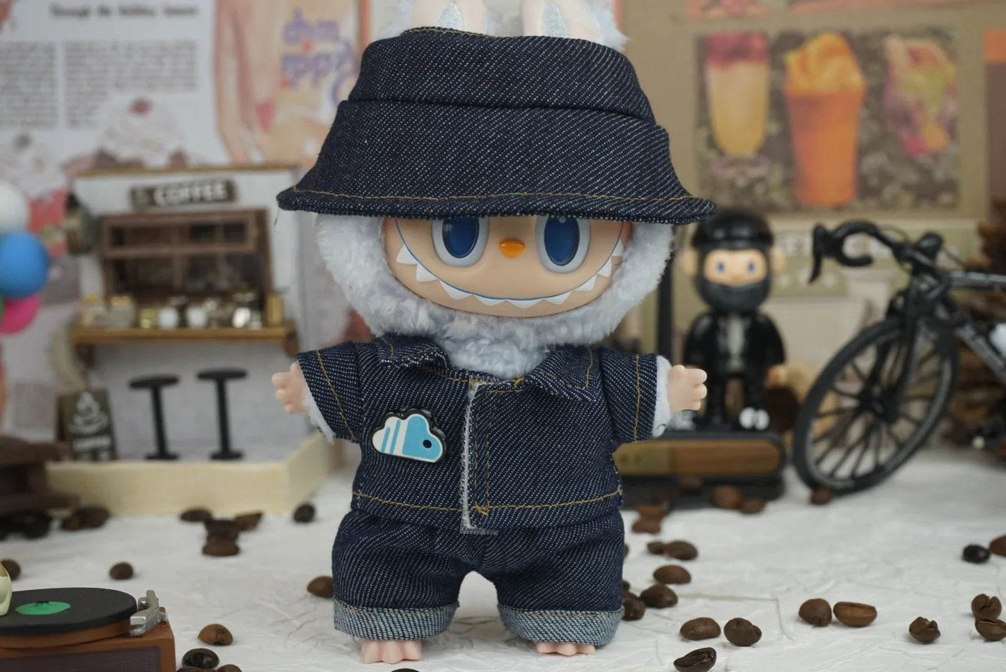 17cm Labubu V3 Denim Outfit Set Fashion Doll Clothing - ToylandEU