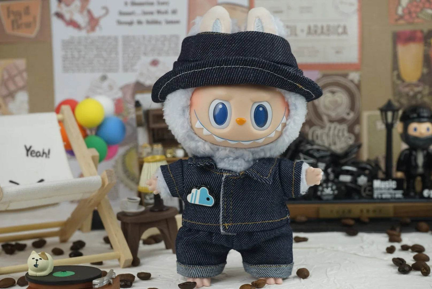 17cm Labubu V3 Denim Outfit Set Fashion Doll Clothing - ToylandEU
