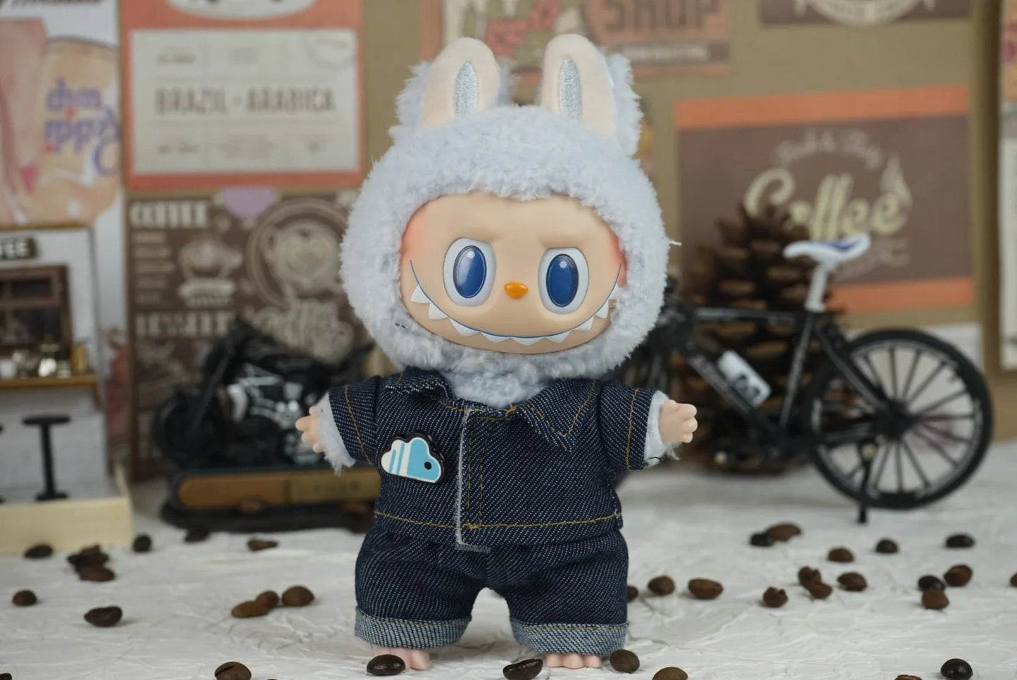 17cm Labubu V3 Denim Outfit Set Fashion Doll Clothing - ToylandEU