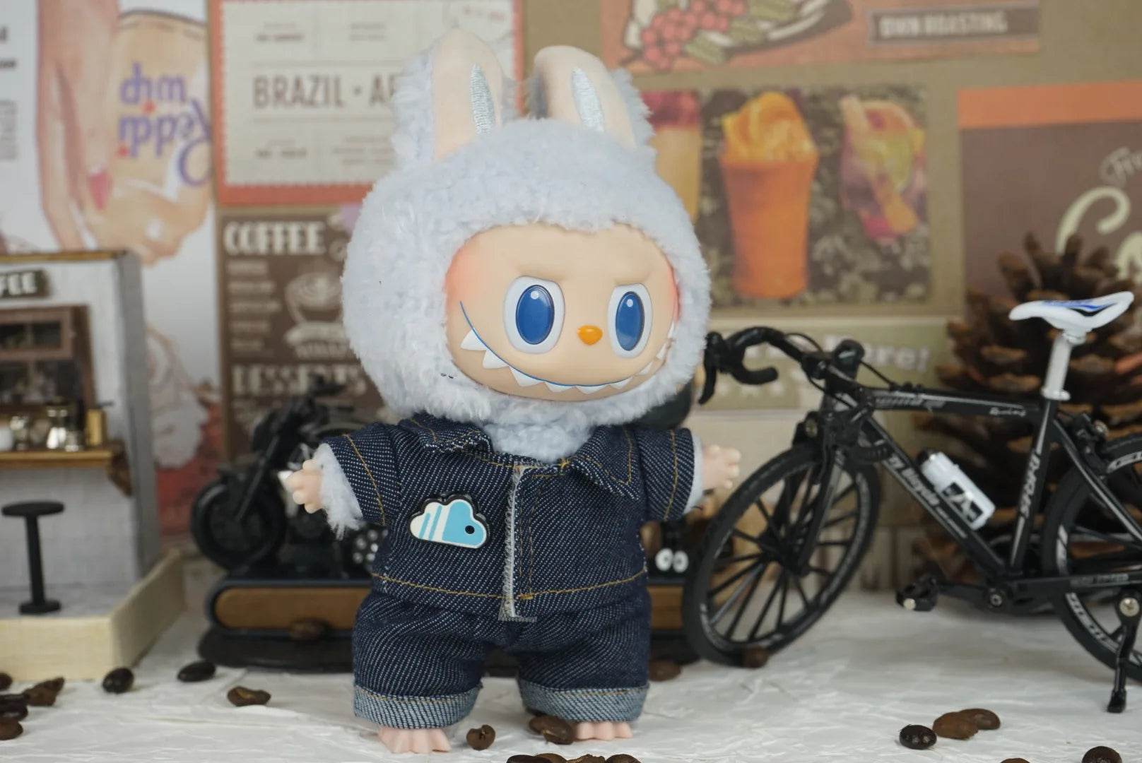 17cm Labubu V3 Denim Outfit Set Fashion Doll Clothing - ToylandEU