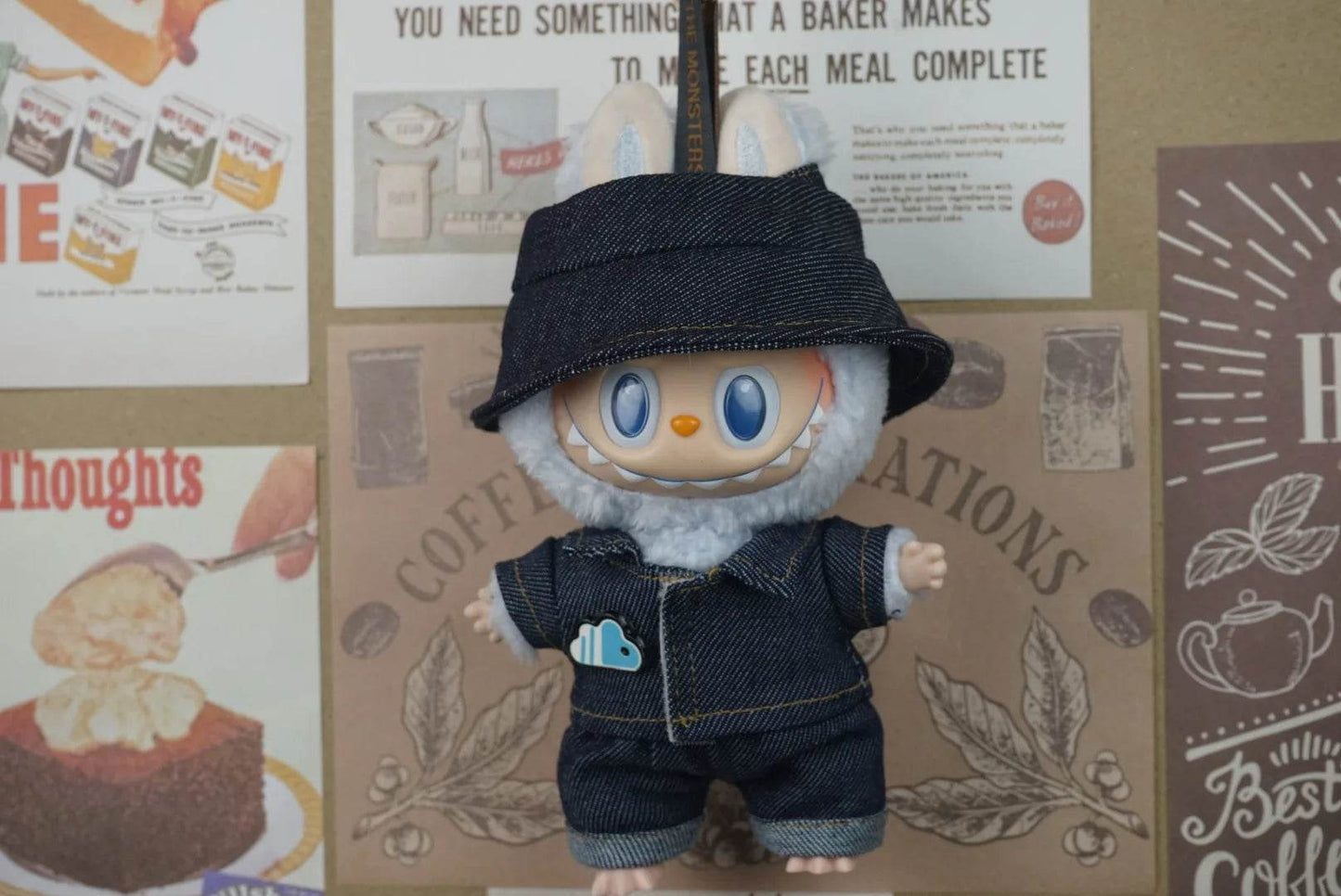 17cm Labubu V3 Denim Outfit Set Fashion Doll Clothing - ToylandEU