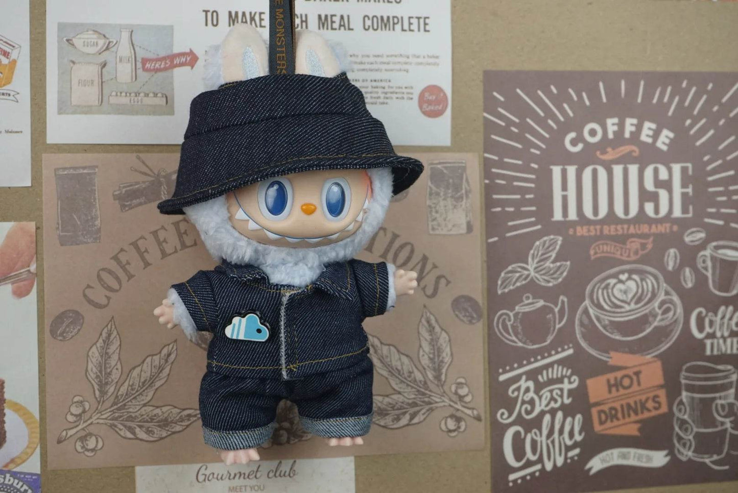 17cm Labubu V3 Denim Outfit Set Fashion Doll Clothing - ToylandEU