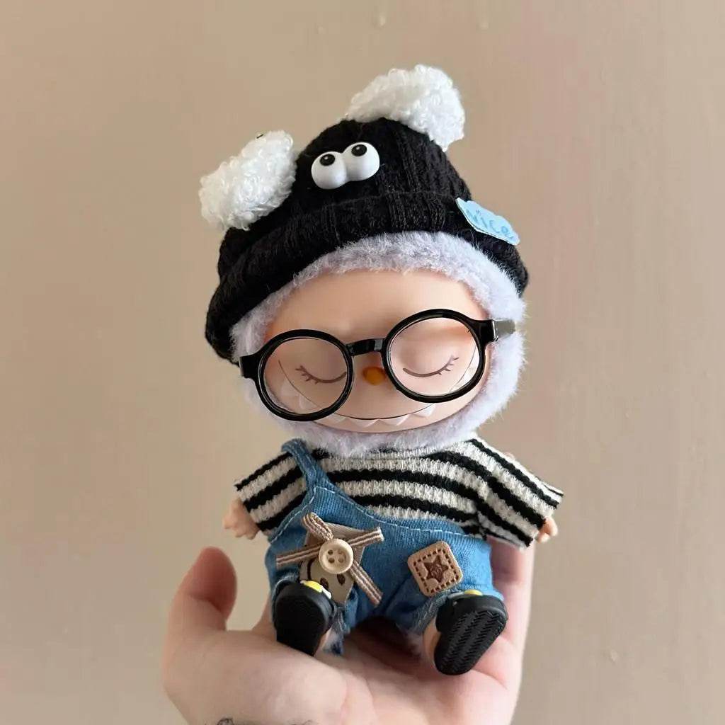 17cm Mini Doll's Clothes Outfit Accessories For Korea Kpop Exo Labubu Striped Sweater - ToylandEU