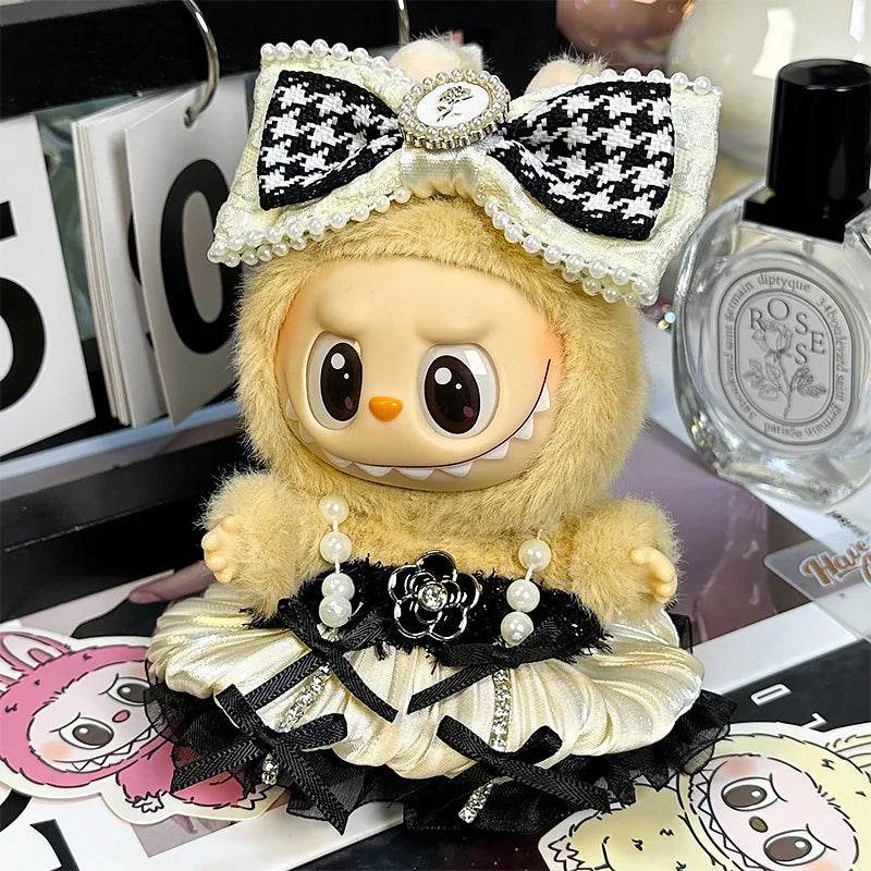17cm Mini Plush Doll Clothes Outfit Accessories For Korea Kpop Exo Labubu I II Idol Dolls Sit Party Overalls Clothing Gift - ToylandEU