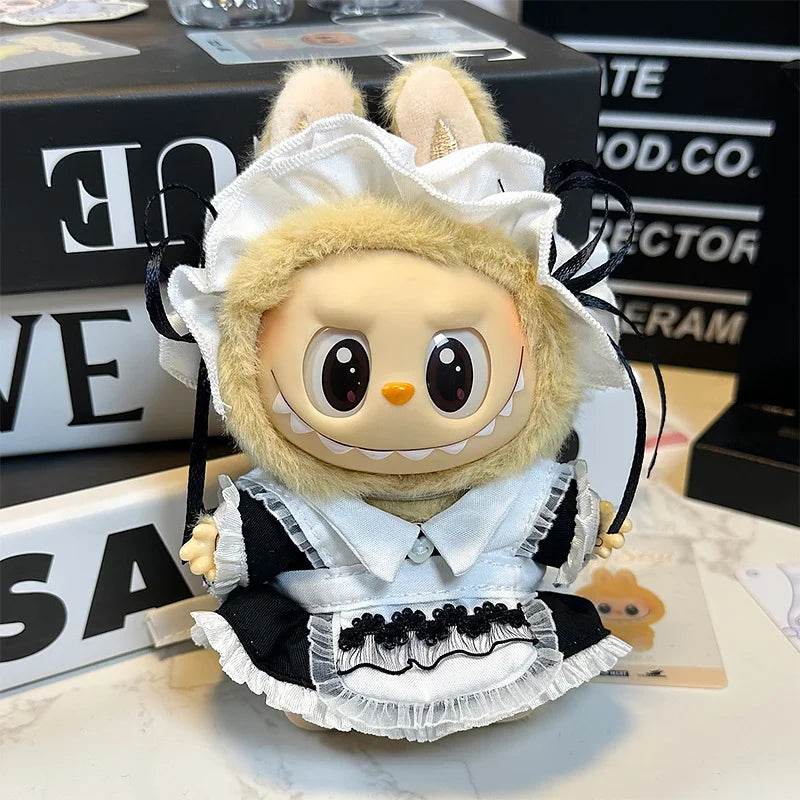 17cm Mini Plush Doll Clothes Outfit Accessories For Korea Kpop Exo Labubu I II Idol Dolls Sit Party Overalls Clothing Gift - ToylandEU