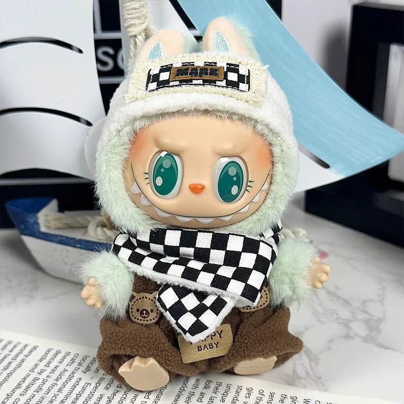 17cm Mini Plush Doll Clothes Outfit Accessories For Korea Kpop Exo Labubu I II Idol Dolls Sit Party Overalls Clothing Gift - ToylandEU
