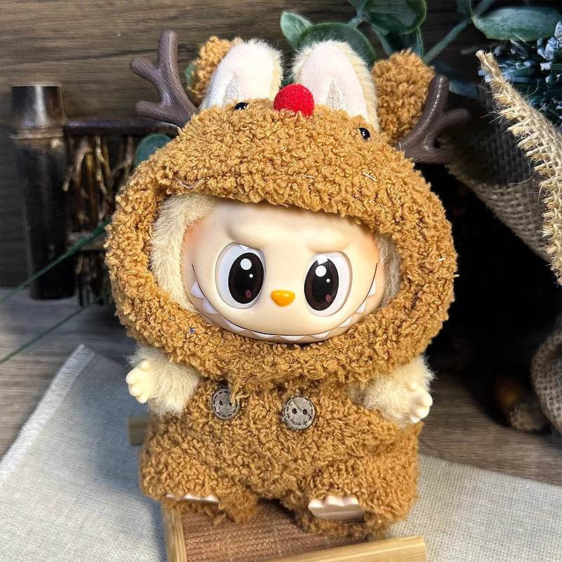 17cm Mini Plush Doll Clothes Outfit Accessories For Korea Kpop Exo Labubu I II Idol Dolls Sit Party Overalls Clothing Gift - ToylandEU