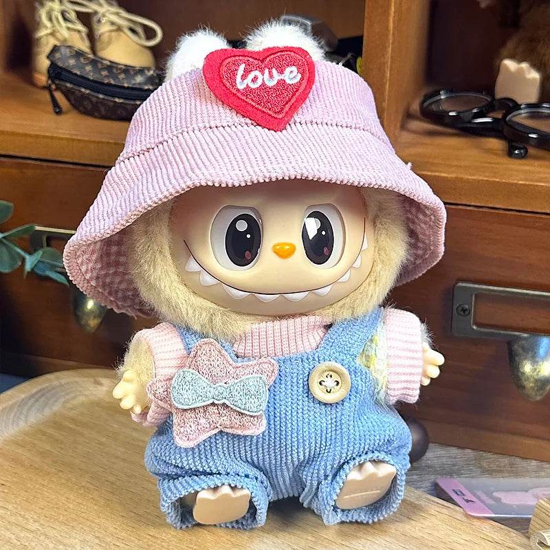 17cm Mini Plush Doll Clothes Outfit Accessories For Korea Kpop Exo Labubu I II Idol Dolls Sit Party Overalls Clothing Gift - ToylandEU