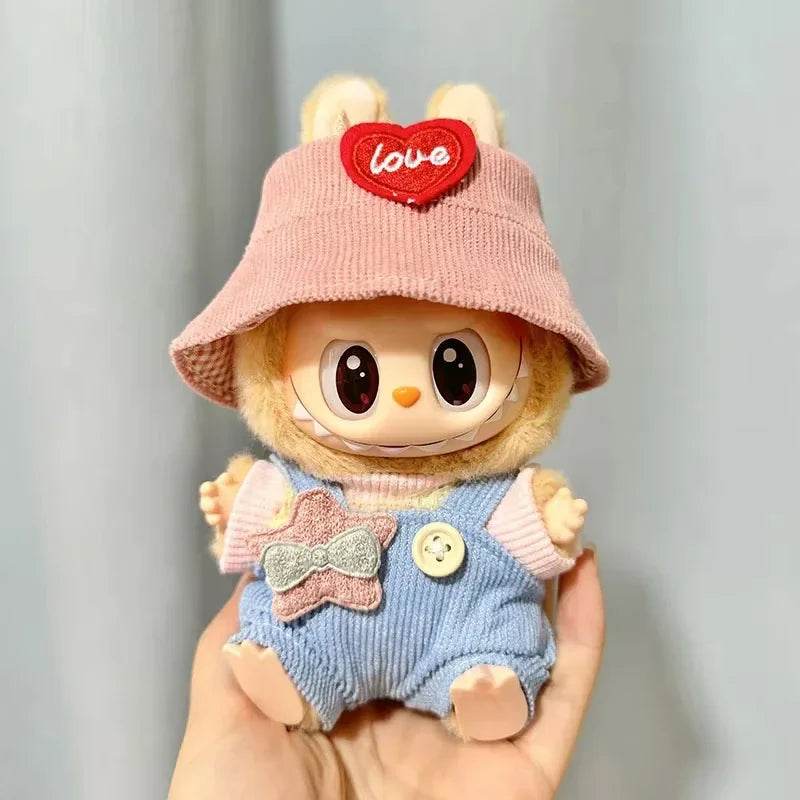 17cm Mini Plush Doll's Clothes Outfit Accessories For Korea Kpop Exo Labubu I II Idol Dolls Overalls Clothing Gift - ToylandEU