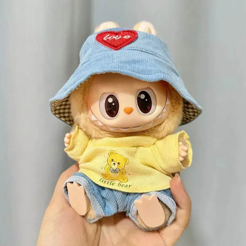 17cm Mini Plush Doll's Clothes Outfit Accessories For Korea Kpop Exo Labubu I II Idol Dolls Overalls Clothing Gift - ToylandEU