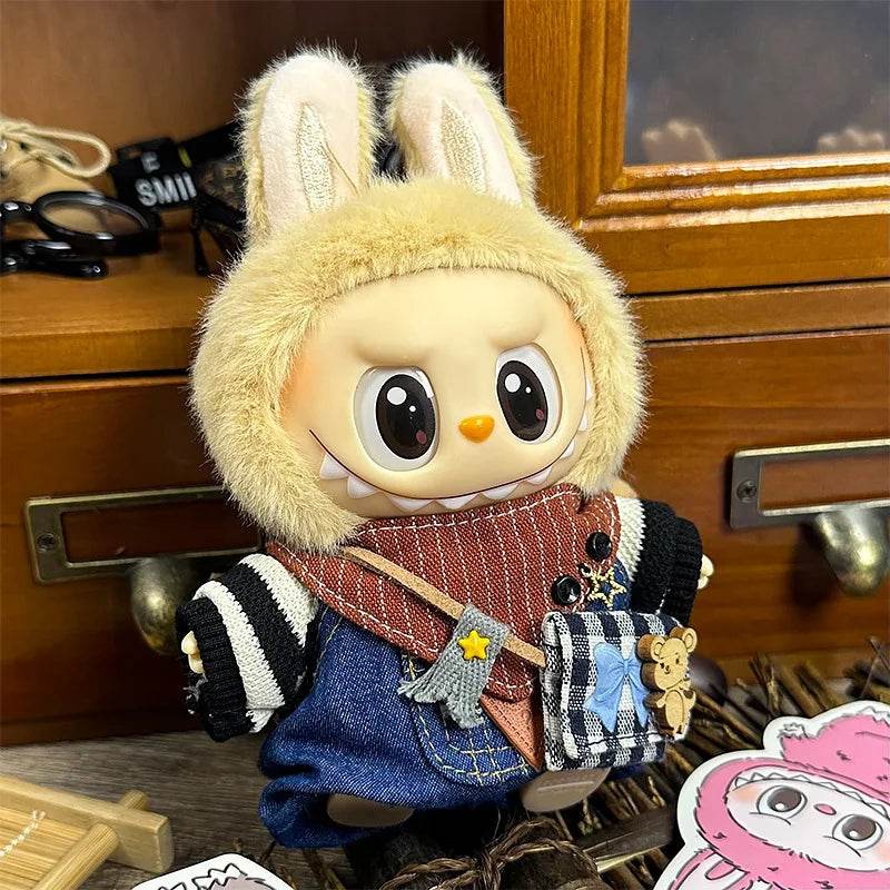 17cm Mini Plush Doll's Clothes Outfit Accessories For Korea Kpop Exo Labubu I II Idol Dolls Overalls Clothing Gift - ToylandEU