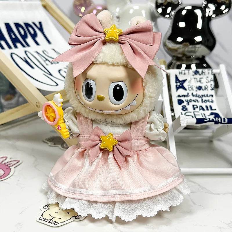 17cm Mini Plush Doll's Clothes Outfit Accessories For Korea Kpop Exo Labubu I II Idol Dolls Overalls Clothing Gift - ToylandEU