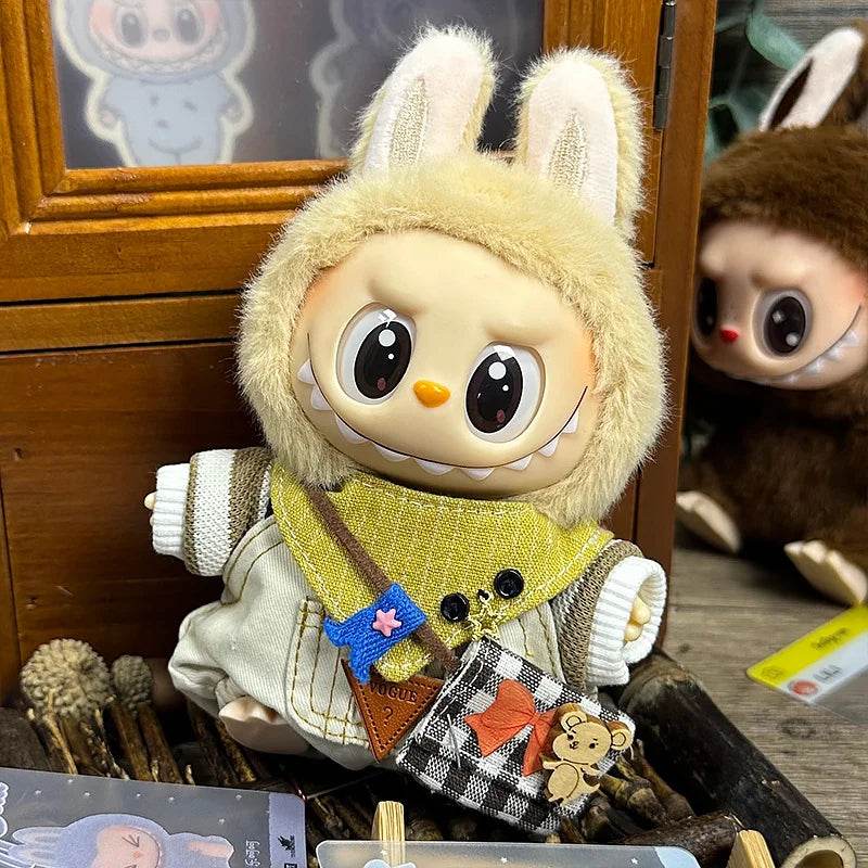 17cm Mini Plush Doll's Clothes Outfit Accessories For Korea Kpop Exo Labubu I II Idol Dolls Overalls Clothing Gift - ToylandEU